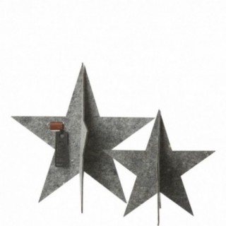 Standing Felt Star Set of 2, Black