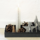 Standing Felt Star Set of 2, Black