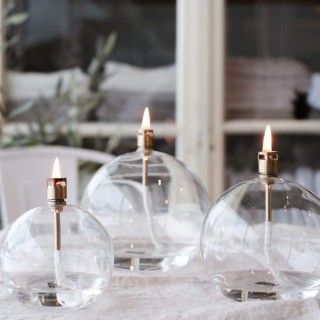 Oljelampe Round Brass Liten