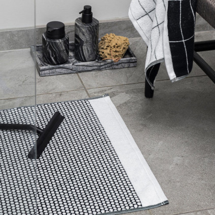 Mette Ditmer GRID Sort/Hvit Badematte 50 x 80cm