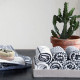 Mette Ditmer TILE STONE Sort/Hvit Håndkle 2pk 38x60cm